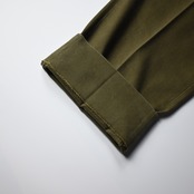 INTERIM / HEAVY PIMA TWILL  1-TUCK FRENCH ARMY WIDE TAPERED TROUSER
