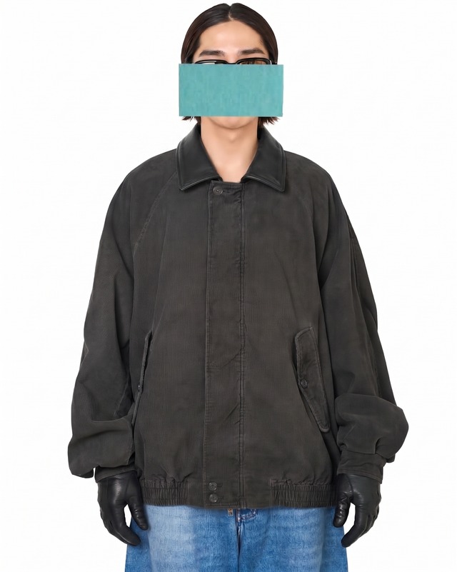 ssstein "VINTAGE CORDUROY ZIP JACKET〔BLACK〕"