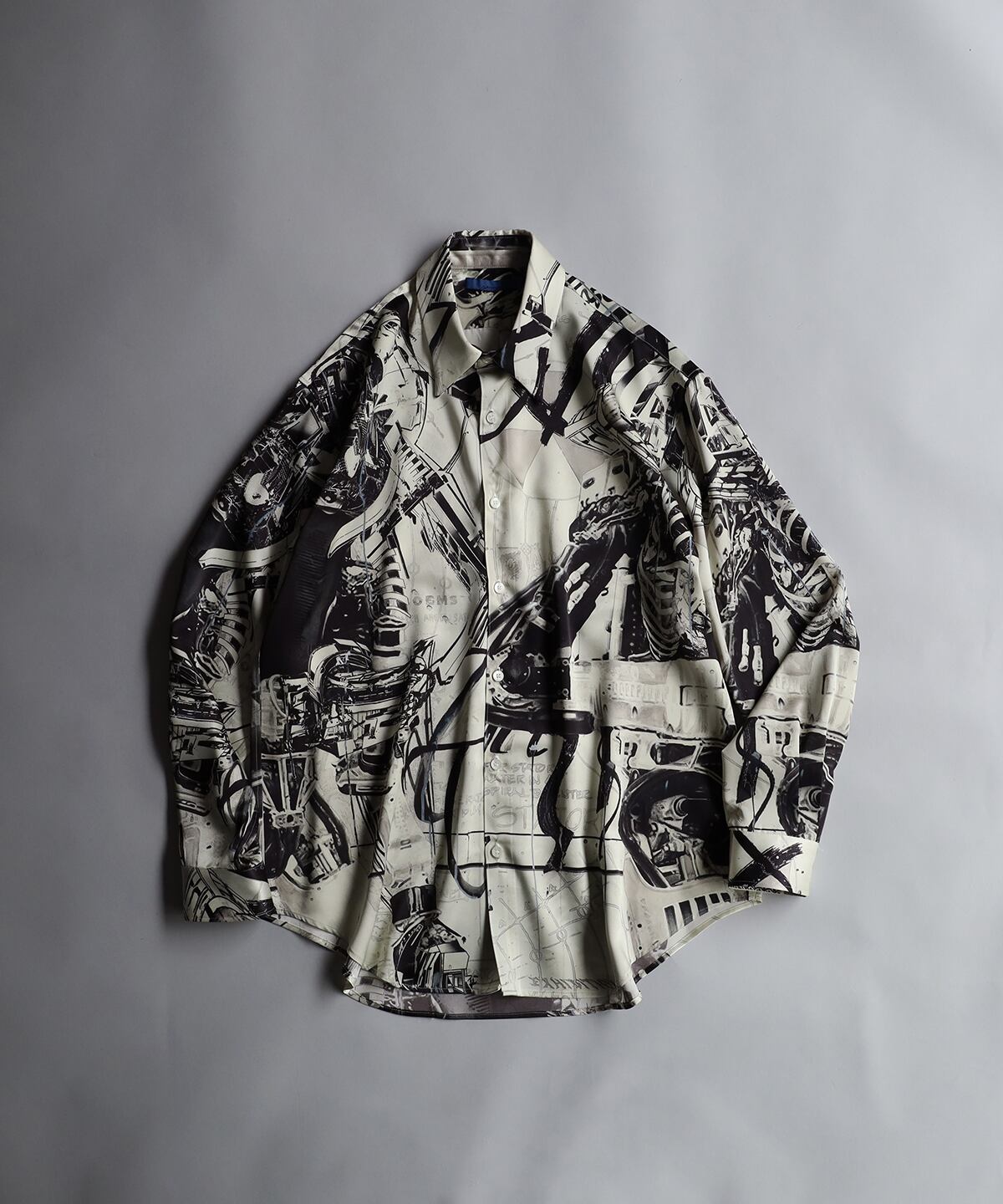 semoh ht / graphic shirt / hiroki tsukuda / i can see you / beige 