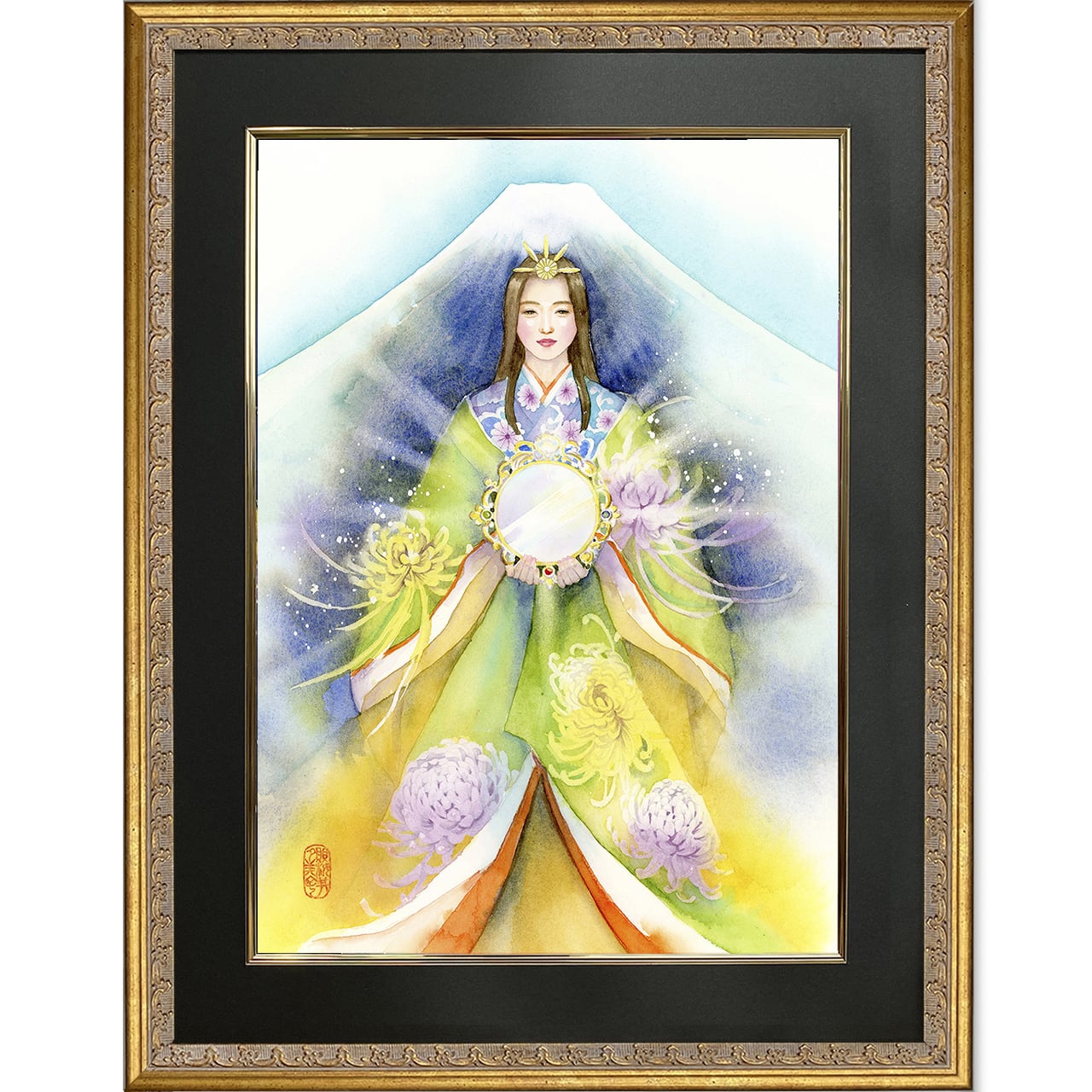 女神様の絵 「 磐長姫 イワナガヒメ 」 大（A太子サイズ） | 幸せの