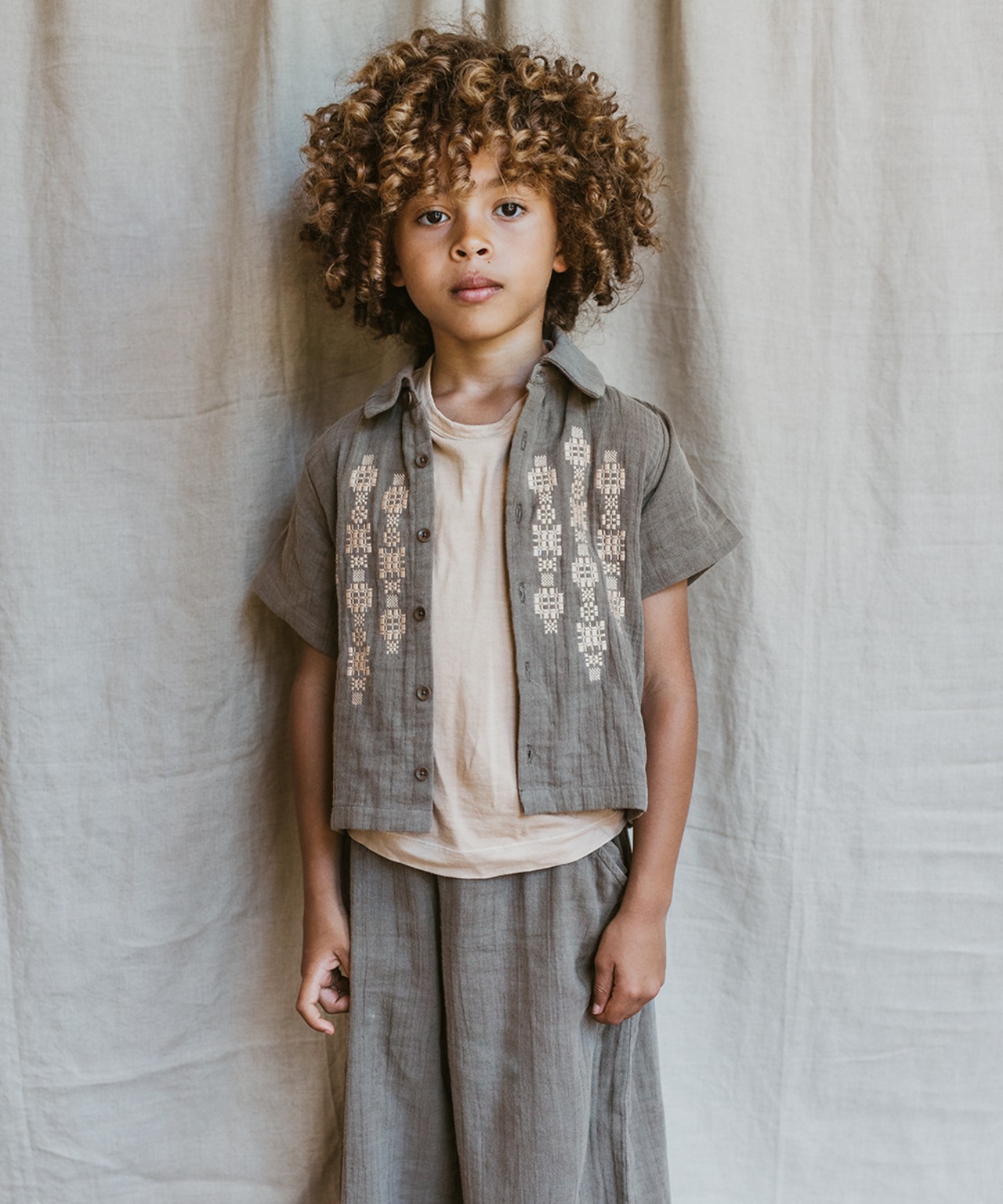 MABLI　FOLK SHIRT - KOALA/B_1