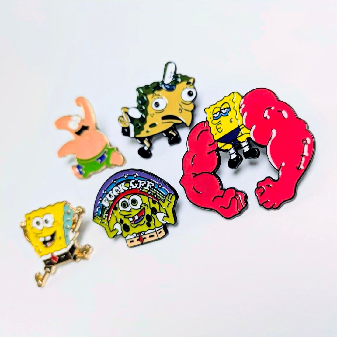 送料無料! ★ピンズ PINS★ピンバッジ 【 SpongeBob SquarePants ( スポンジボブ ) 】5Pセット〚アメリカン雑貨 アメトイ〛