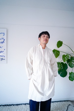 【1900s】"Pure Linen" French Antique Farmers Shirts /728
