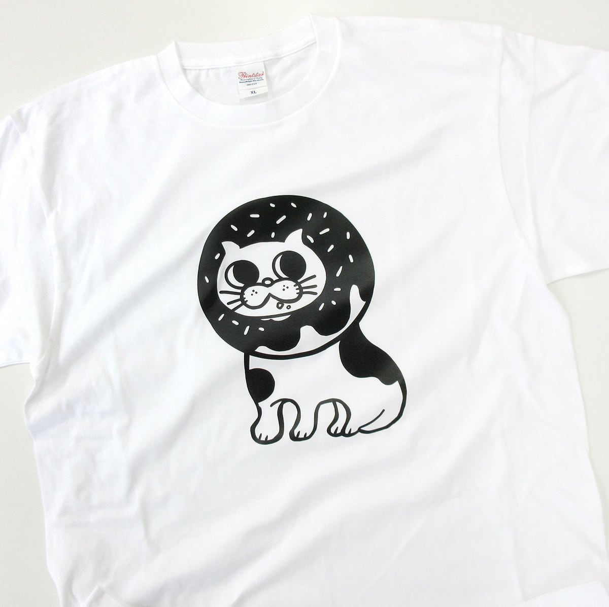 ドーナツ ネコ 猫 Tシャツ cat45 猫服 ゆるキャラ ねこ柄 猫柄