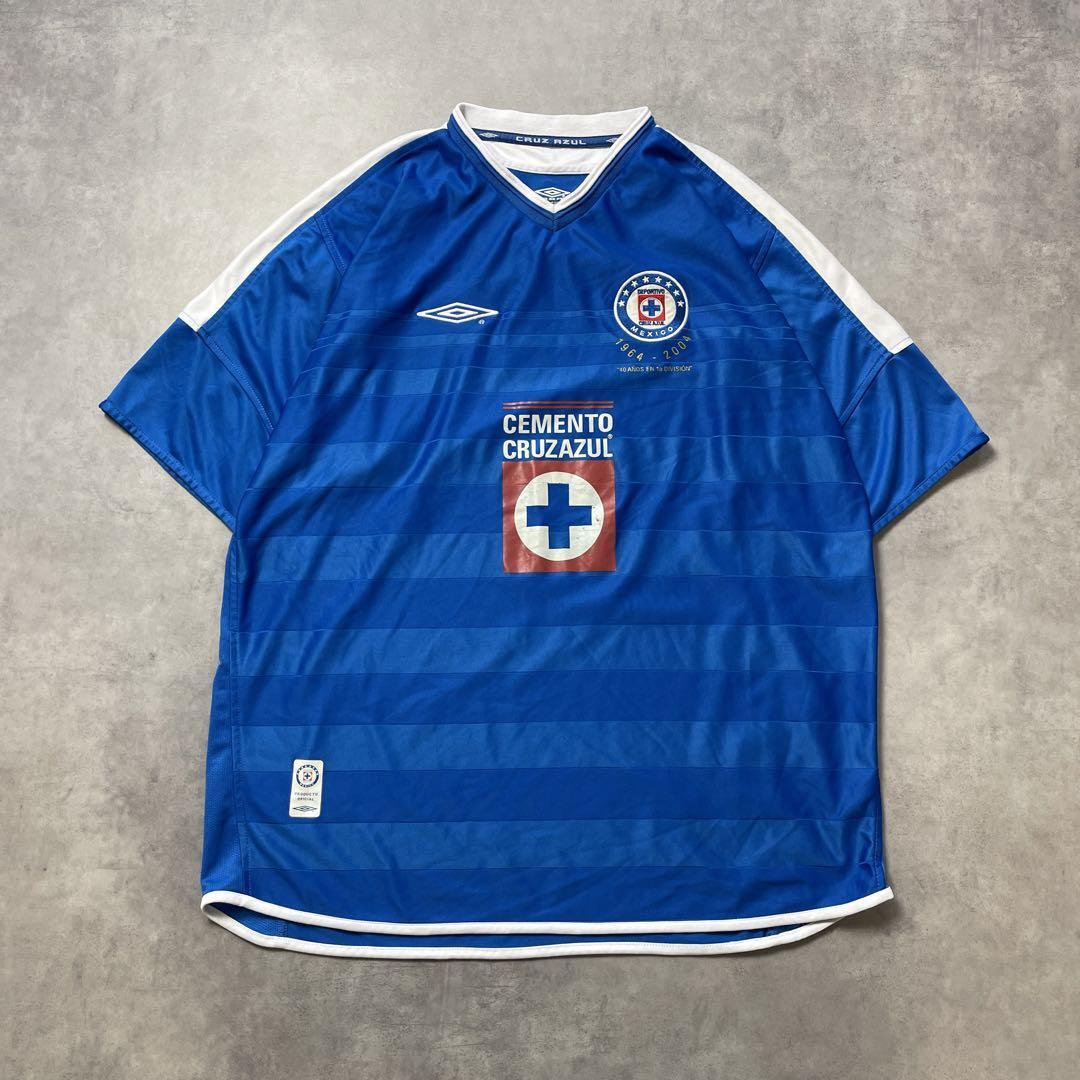 00s UMBRO サッカーシャツ メキシコリーグ クルス・アスル