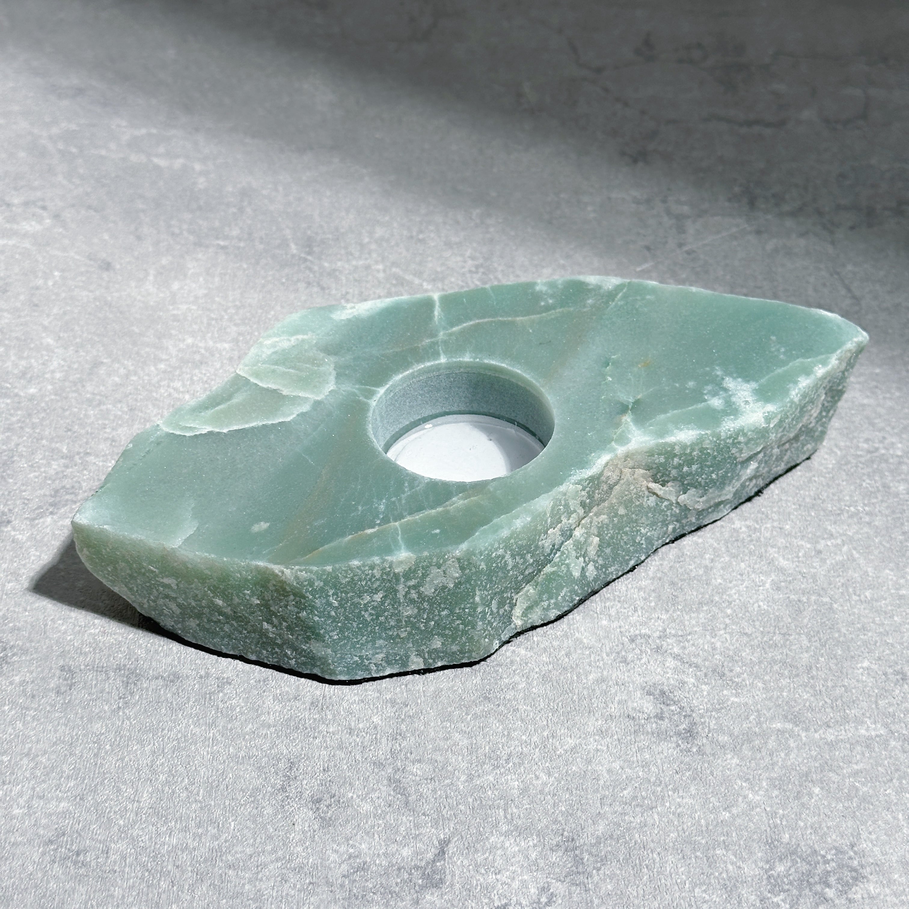 グリーンアベンチュリンキャンドルホルダー01◇Green Aventurine candle holder◇天然石・鉱物・パワーストーン