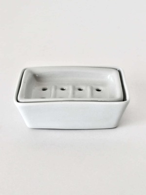 ソープディッシュ 磁器 ホワイト / Porcelain Soap Holder White ZANGRA