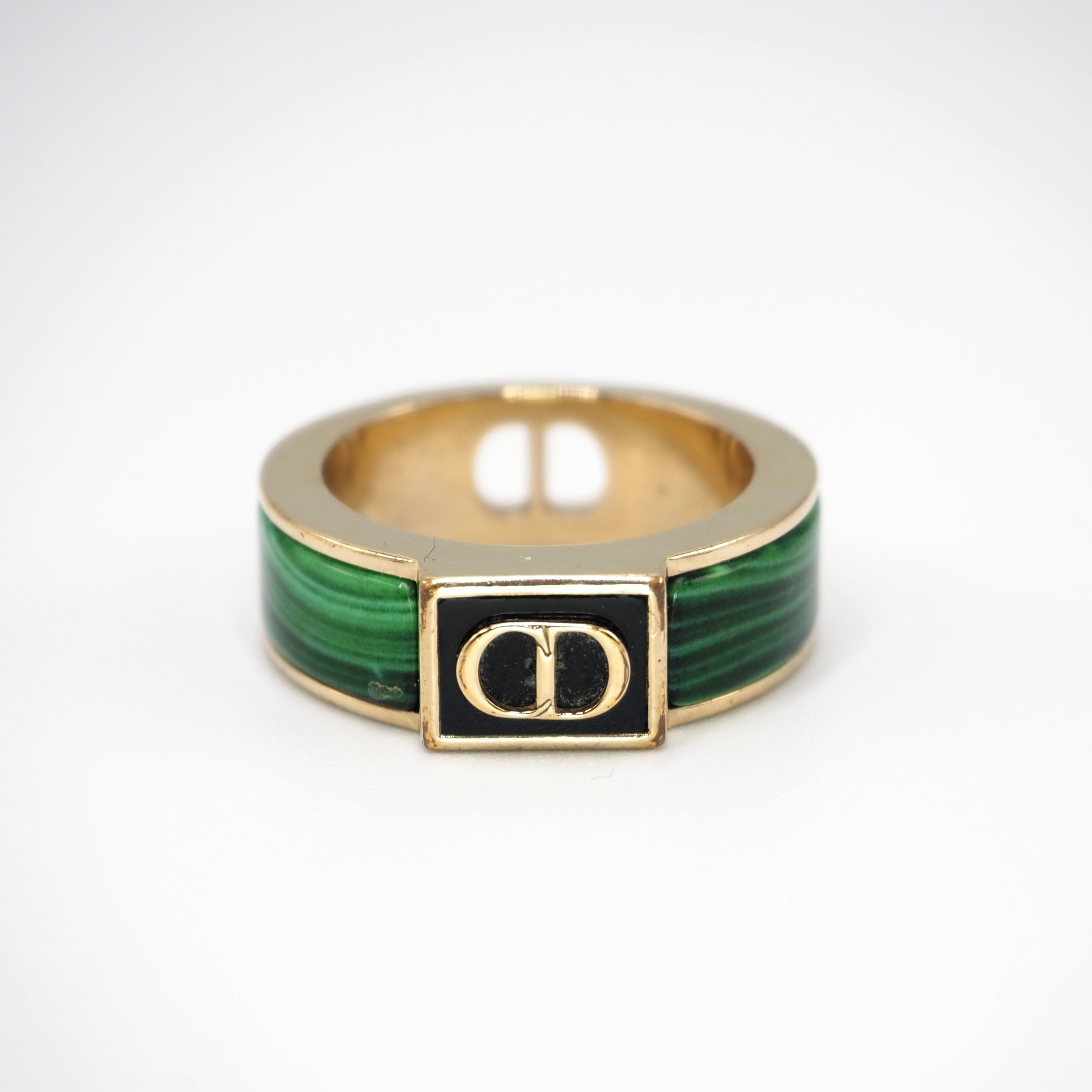 1/9掲載 DIOR 約18号 Dior Tears ロゴ リング GP ディオール