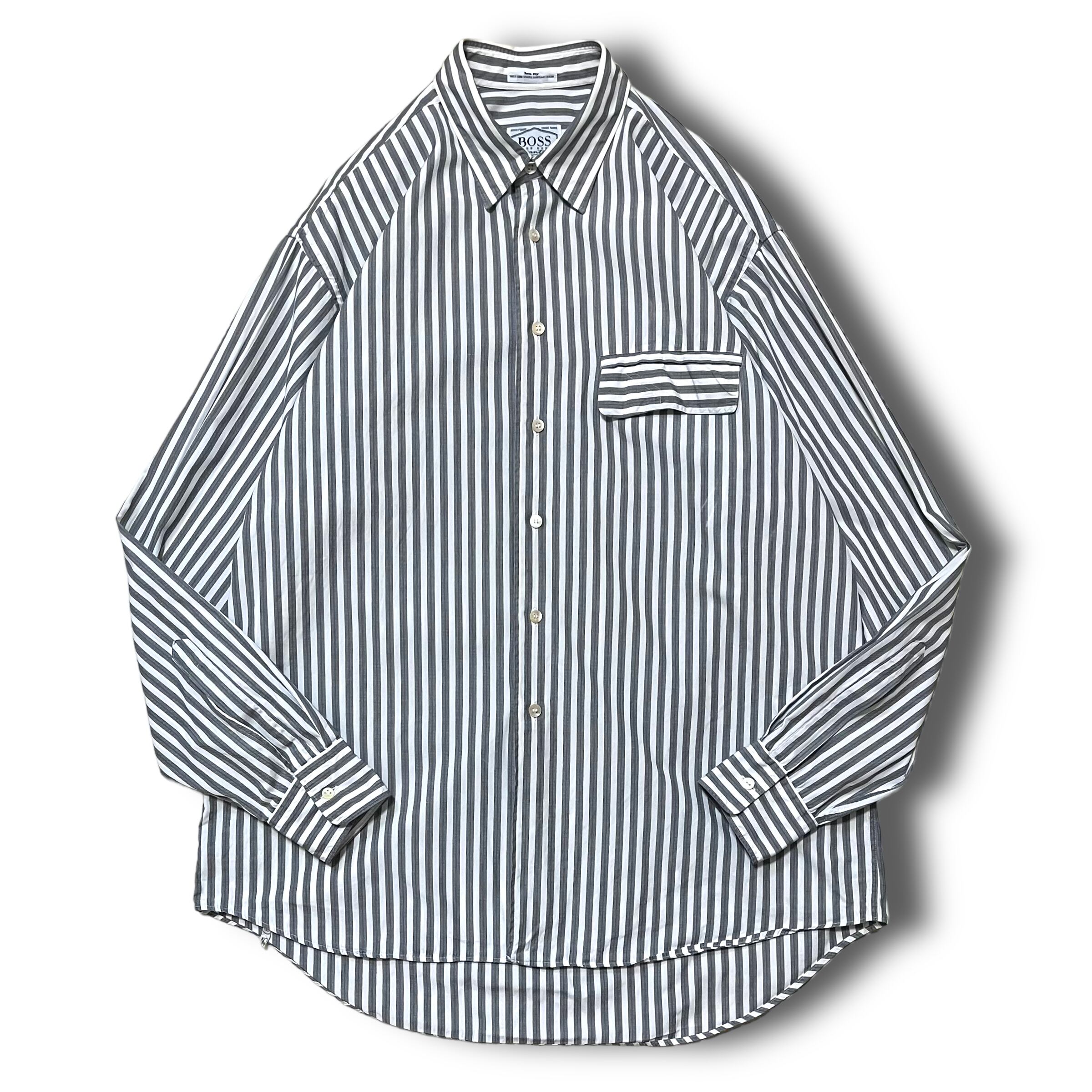 【HUGO BOSS】デザインストライプシャツ