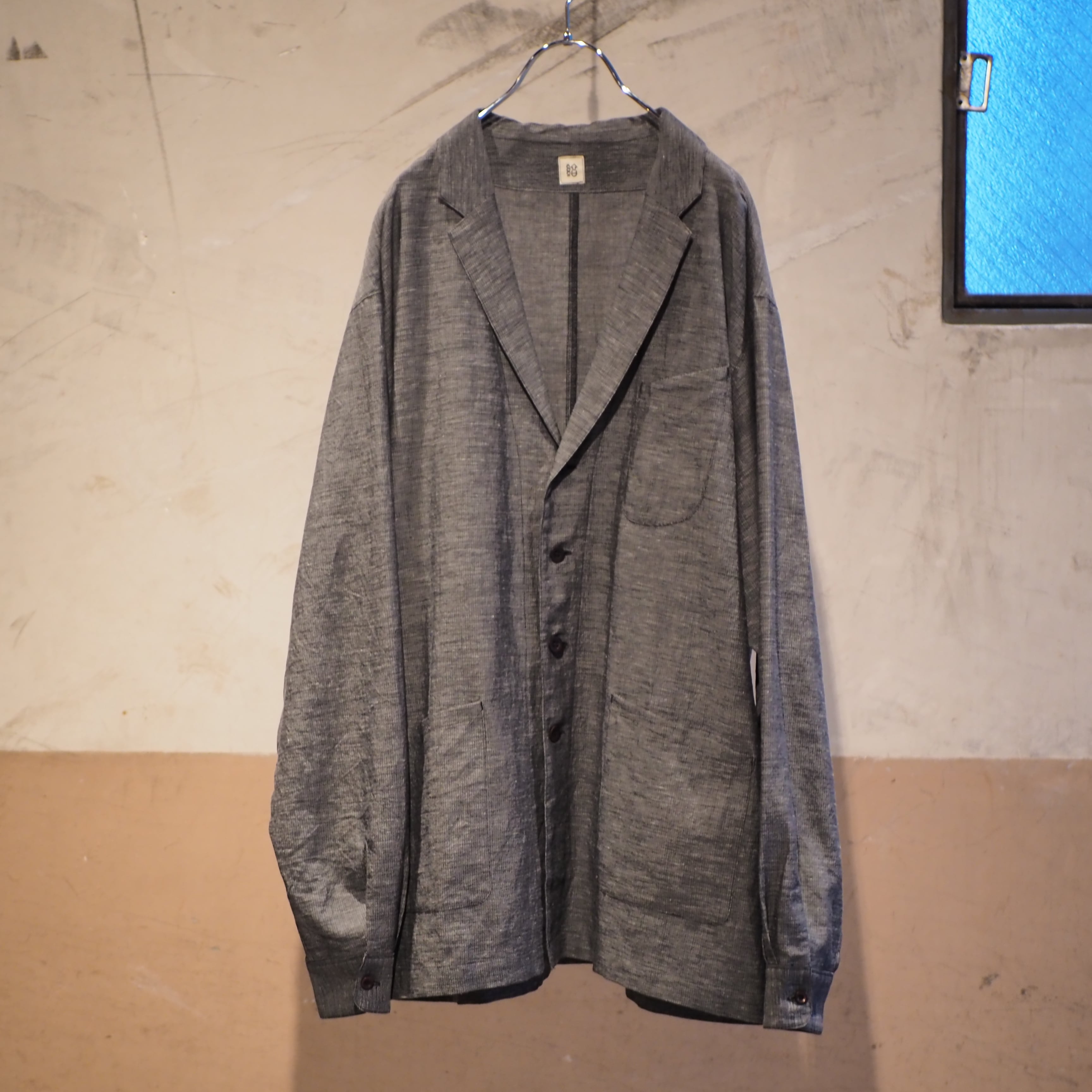EASY JACKETS /SULFER DYED LINEN/BLACK【結-yui-】 | はなれ online store