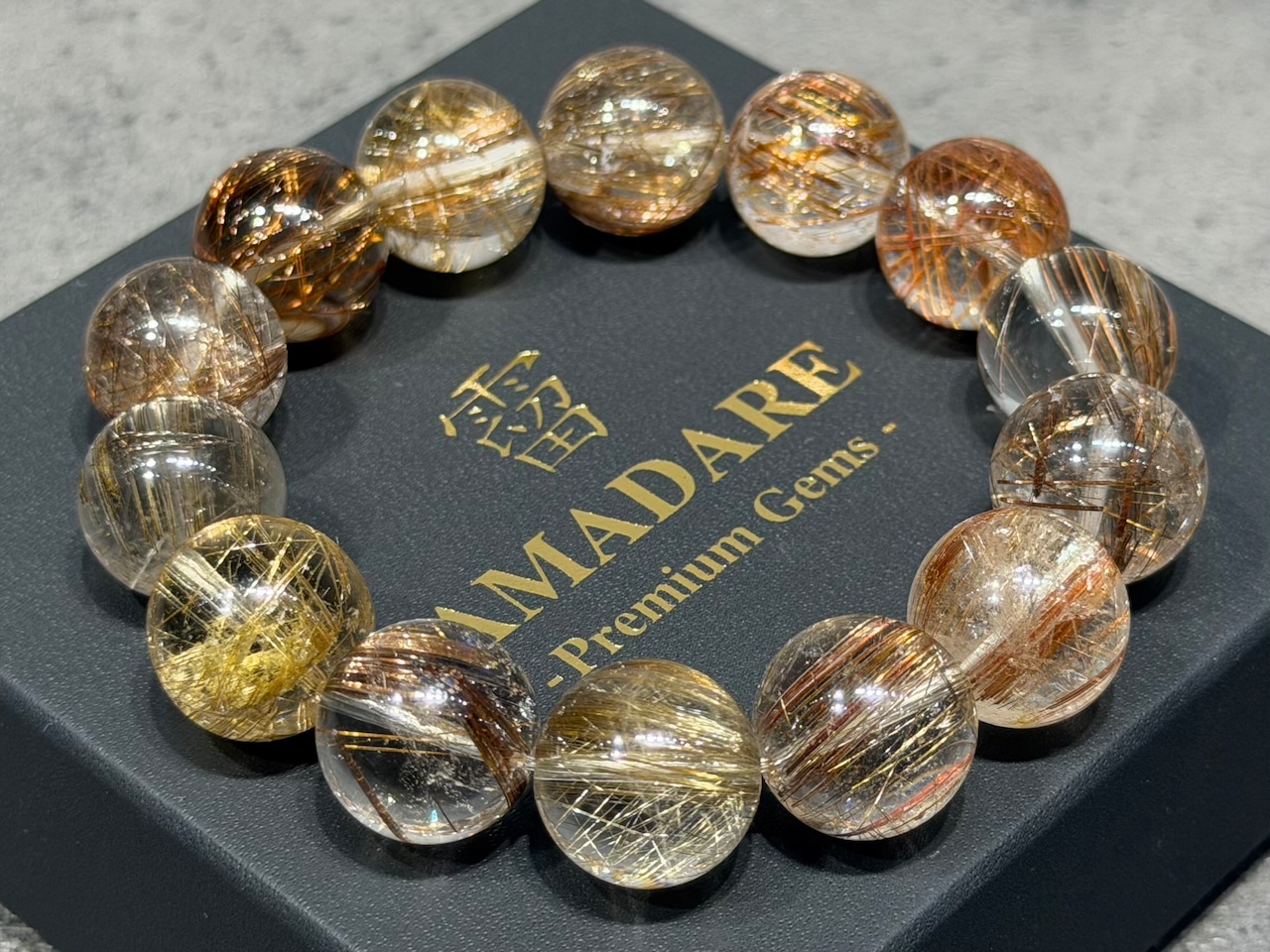 No.2323-1 【SS】ミックスルチルクォーツブレスレット