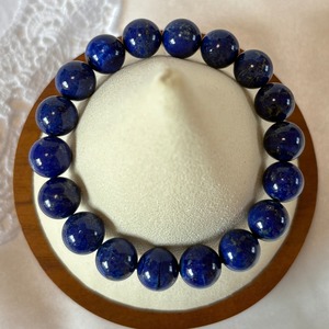 ⭐高品質ラピスラズリ⭐ アフガニスタン産 10㎜珠 ブレスレット 一点もの 天然 本物 無着色・無加工 内周15cm