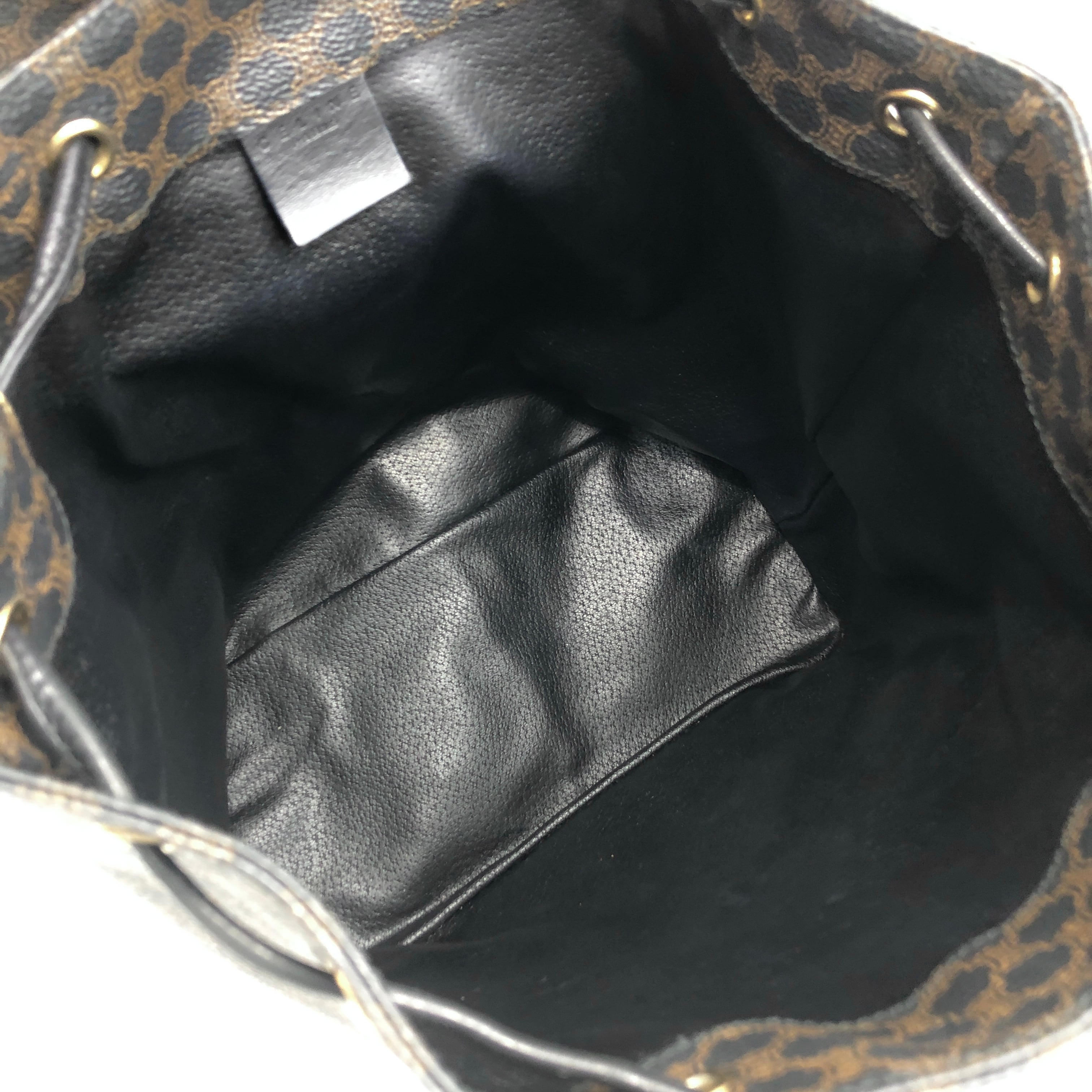 CELINE セリーヌ マカダム バックパック ブラック PVCレザー リュック