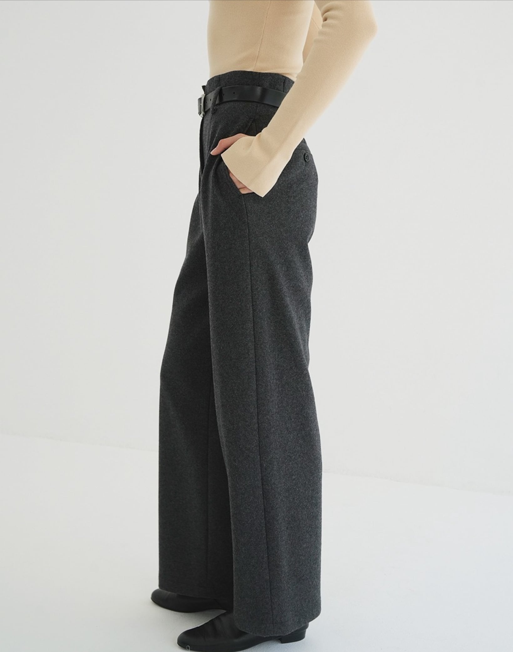 CLANE HIGH WAIST WIDE PANTS | FLICKA ASHIYA