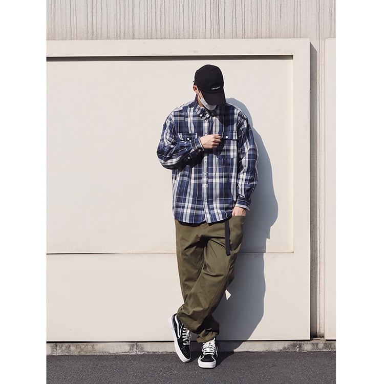 ★CUSTOM WOVEN PLAID POCKET SHIRT　　　A0785