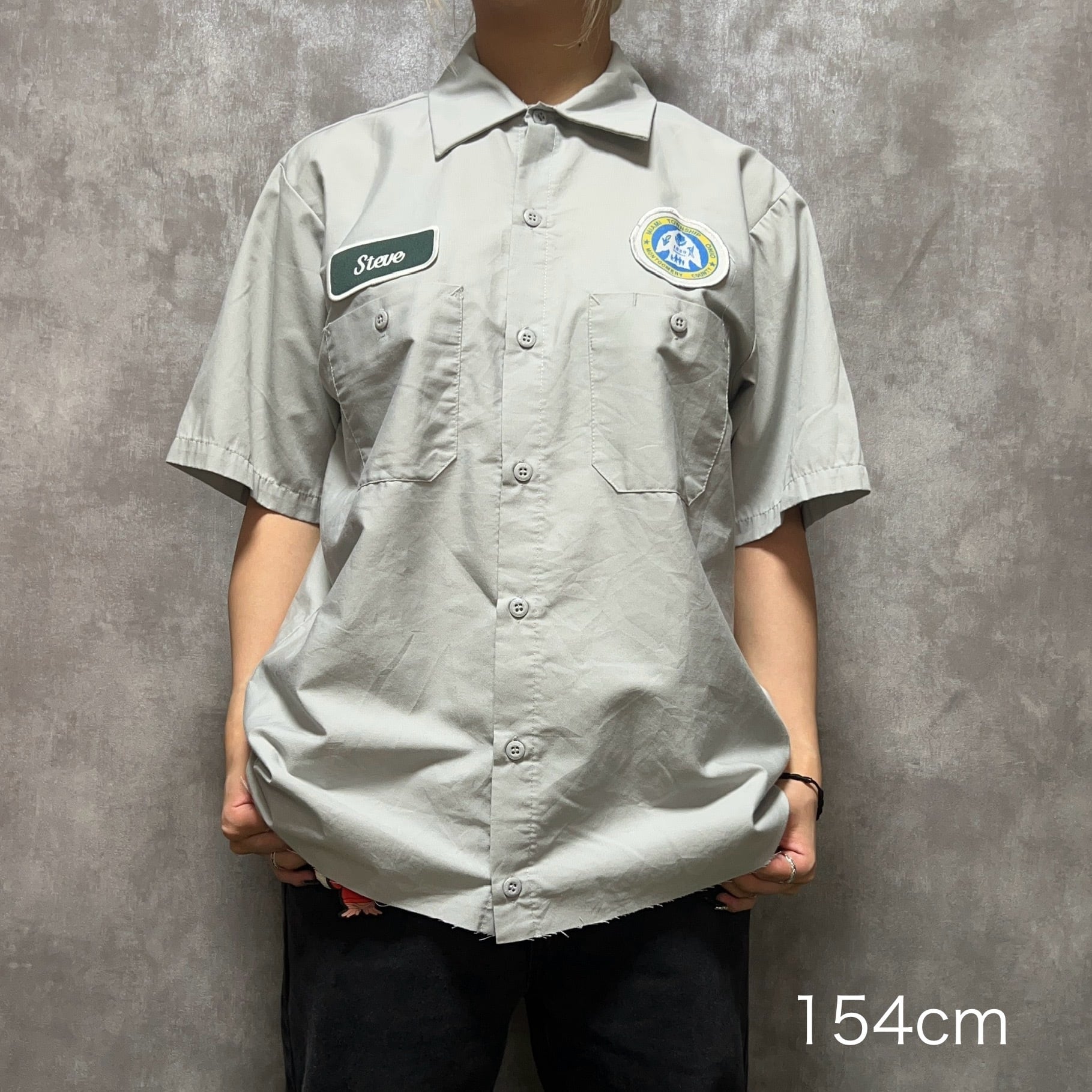 CINTAS 半袖ワークシャツ M ワッペン | 古着屋OLDGREEN