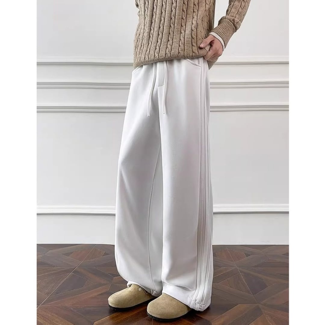 ワントーンカラー トラックラインスウェットパンツ 3カラー D12098