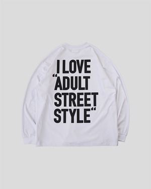 MM "I LOVE" ASS L/S TEE  WHITE×BLACK