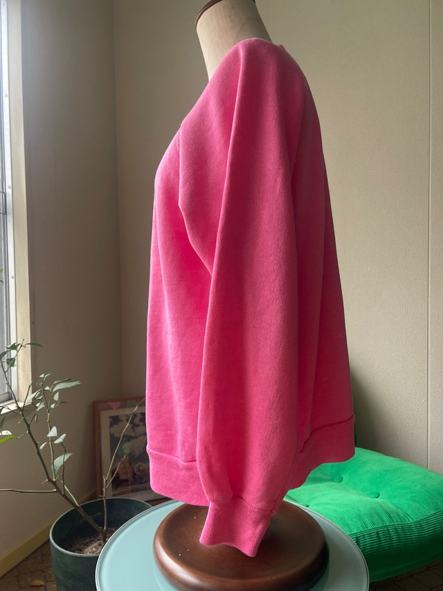 80s-90s Tultex Ultra Fleece Solid Raglan Sweat hot pink
