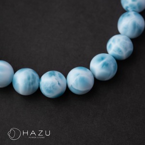 【1点もの】波模様はっきりラリマーブレス［ラリマー／水晶］