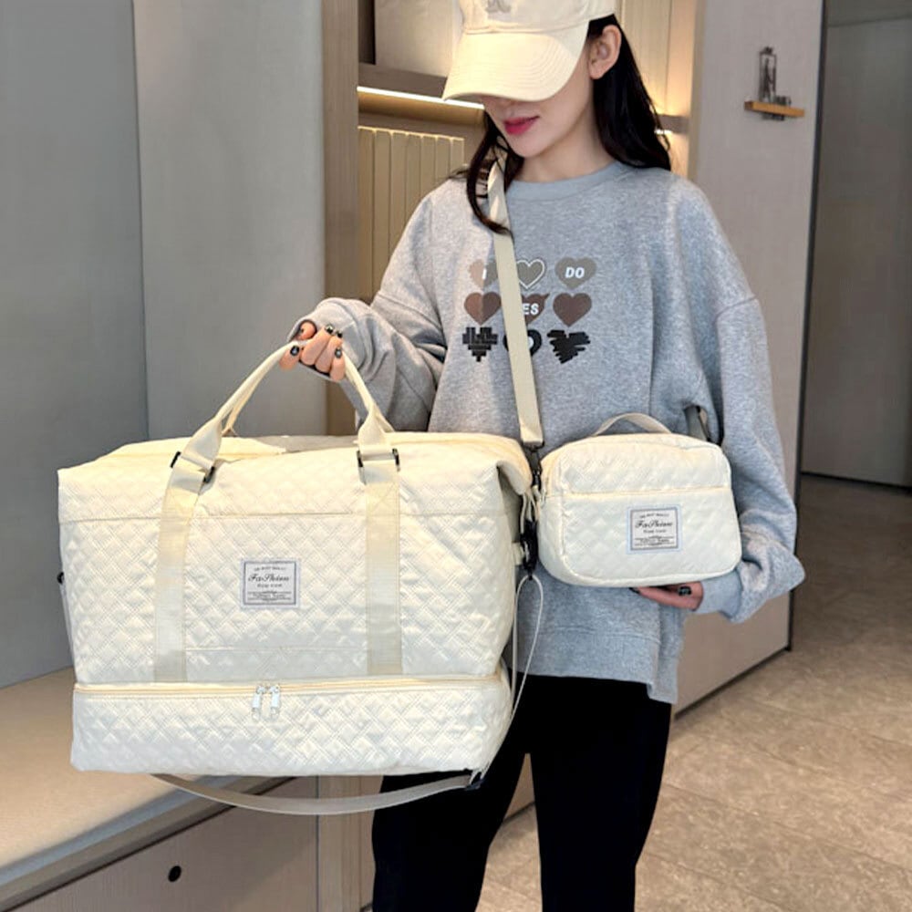ボストンバッグ レディース キルティング ショルダーバッグ付き 韓国 大容量 旅行 レジャー 出張 学生 大人 ジムバッグ 機内持ち込み スポーツバッグ 大人可愛い 大人女子
