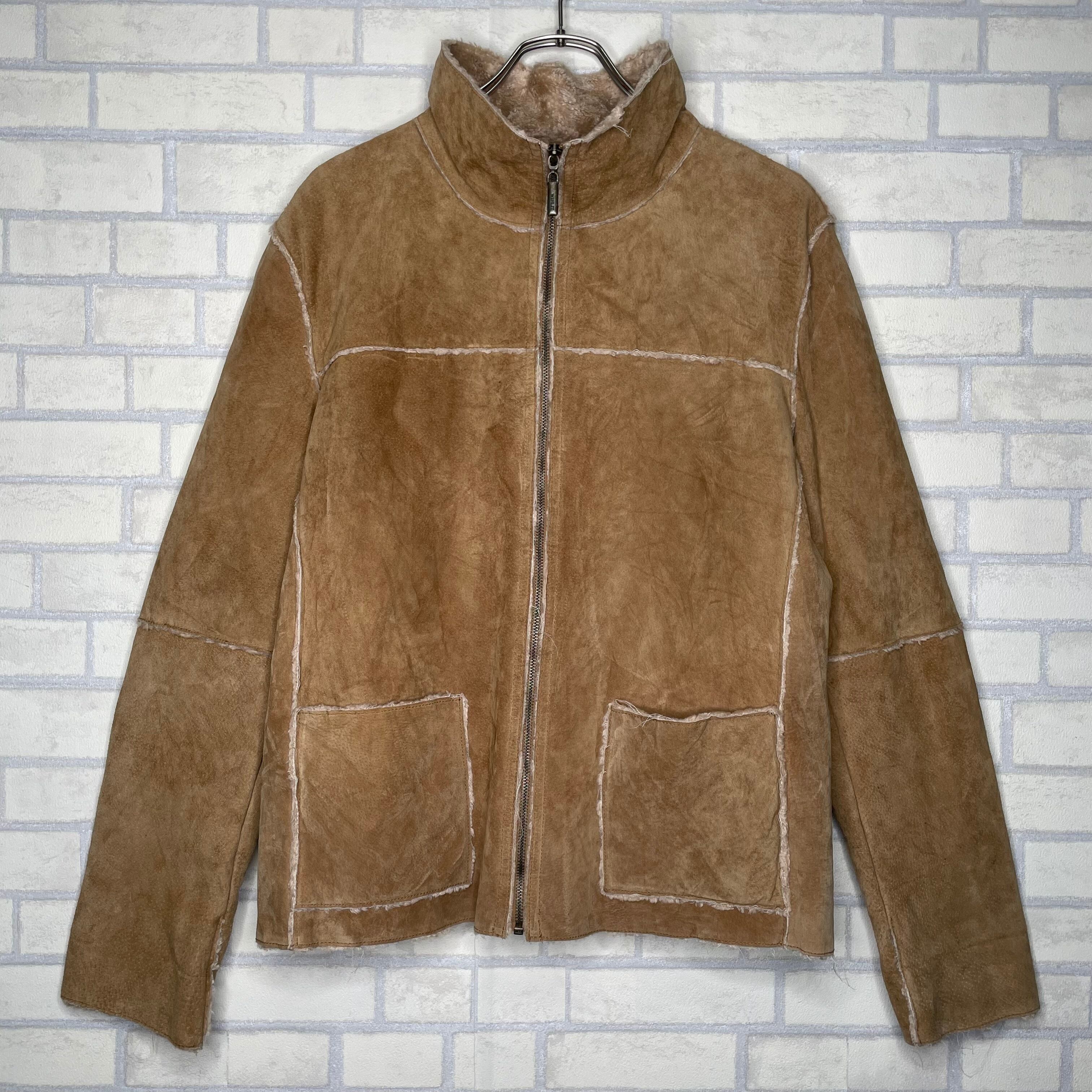 WINLIT レザージャケット L キャメル GENUINE LEATHER 裏地ファー 
