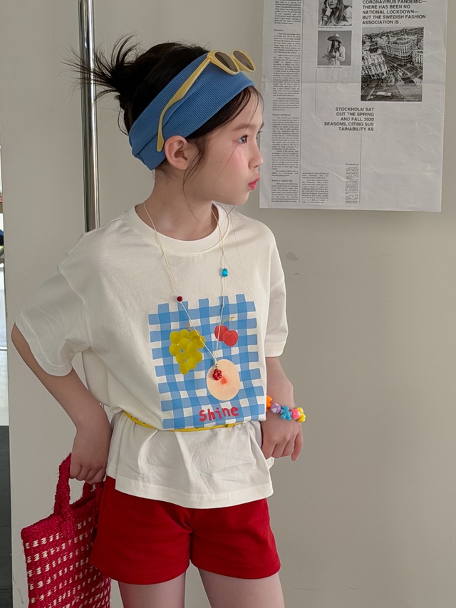 【KID】シャインフルーツプリント半袖Tシャツ - 6