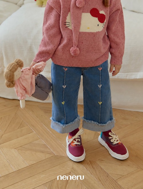 NENERU［取寄］heart denim pants 26autumn