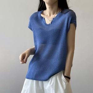 sheer knit pullover 13701