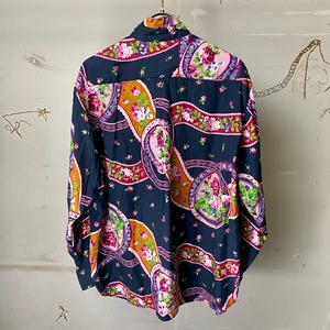 vintage KENZO botanical print rayon shirt
