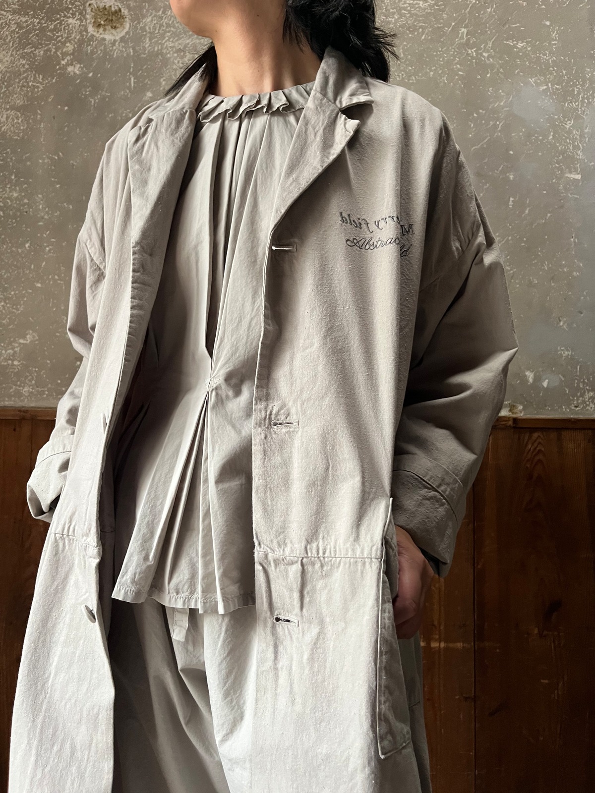 COSMIC WONDER ｜Cotton canvas school jacket（Violet ash） | STARDUST