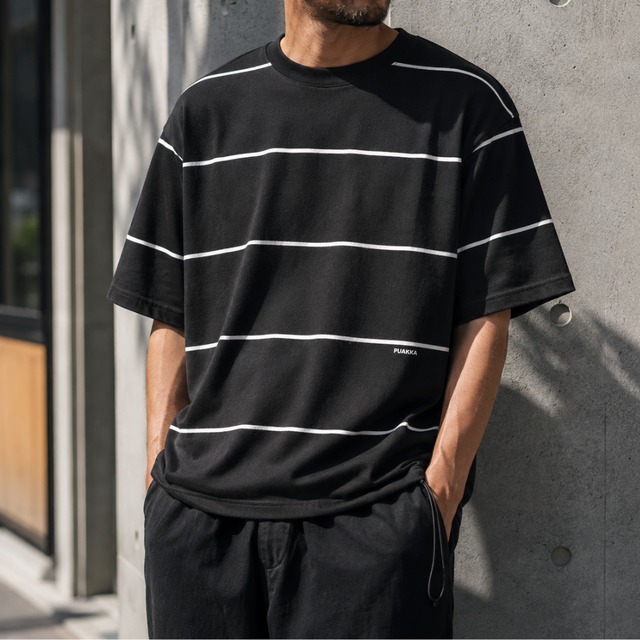 【H1105】Striped Half Sleeve Loose T-Shirt
