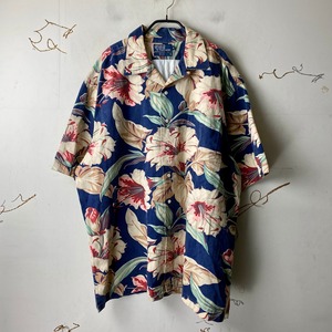 vintage POLO by RALPH LAUREN open collar cotton S/S shirt “flower”
