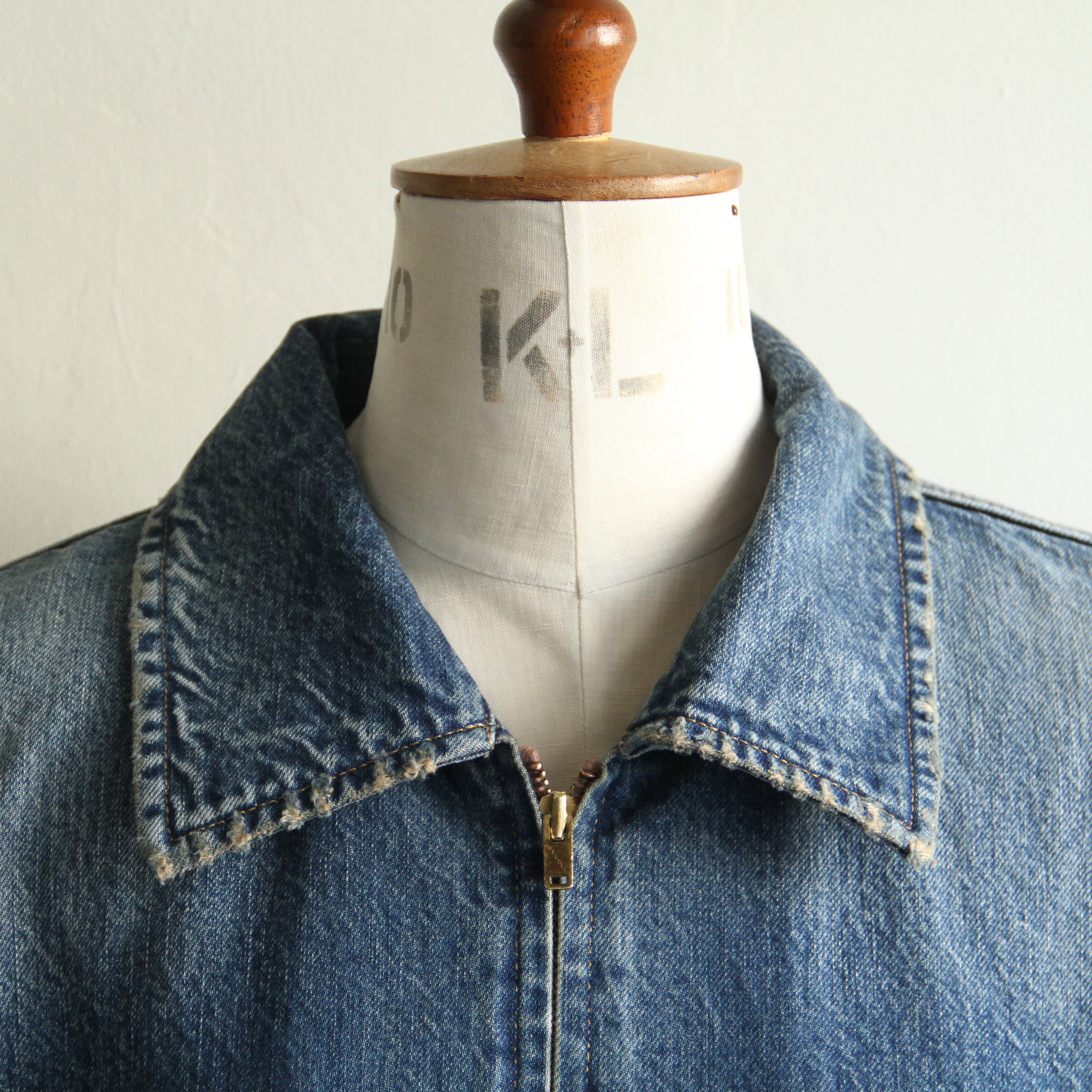 INSCRIRE Used Denim Zip Up Blouson | Terminal