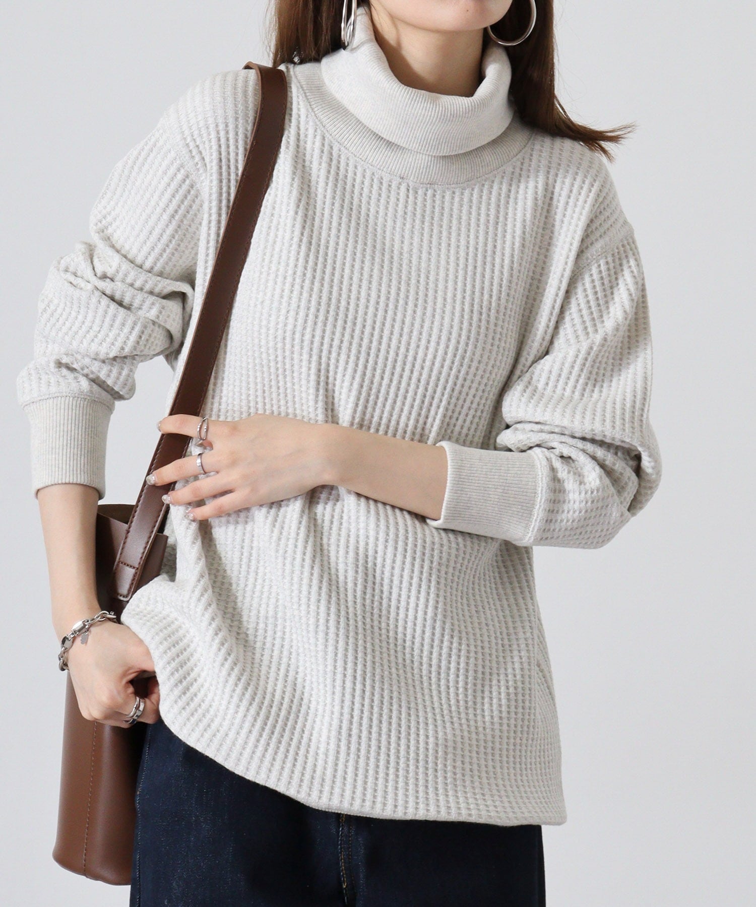ビッグワッフルタートルネック #JB502-52S | JEMORGAN ONLINE STORE
