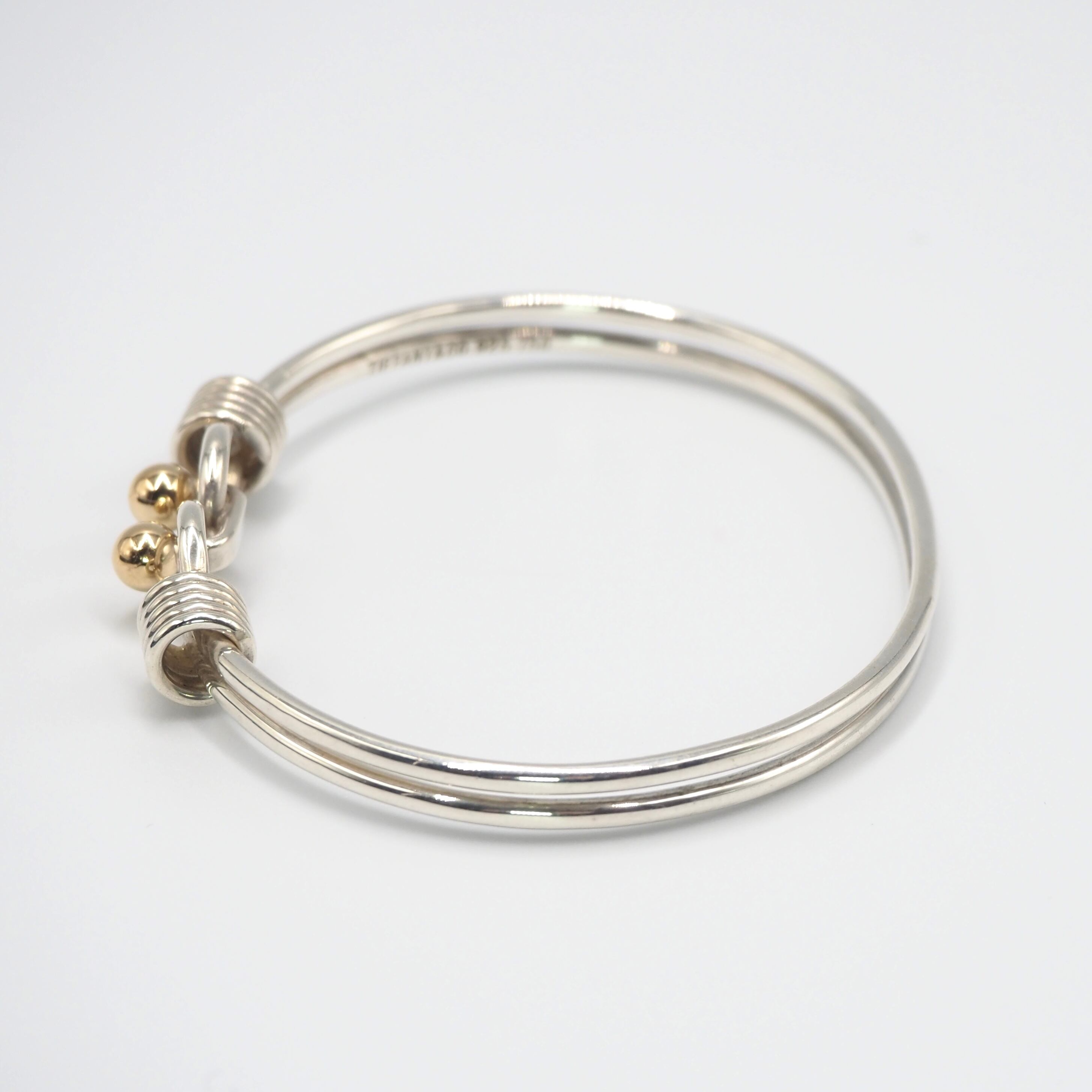 Tiffany&Co. フック & アイ バングル シルバー925 K18 ティファニー