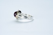 R-097 K10 Circle Native Oval Signet Ring (Ruby)
