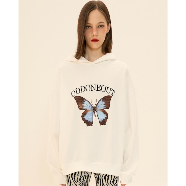 [ODDONEOUT] Butterfly needlework hoodie_White 正規品 韓国ブランド 韓国ファッション 韓国代行 韓国通販 パーカー