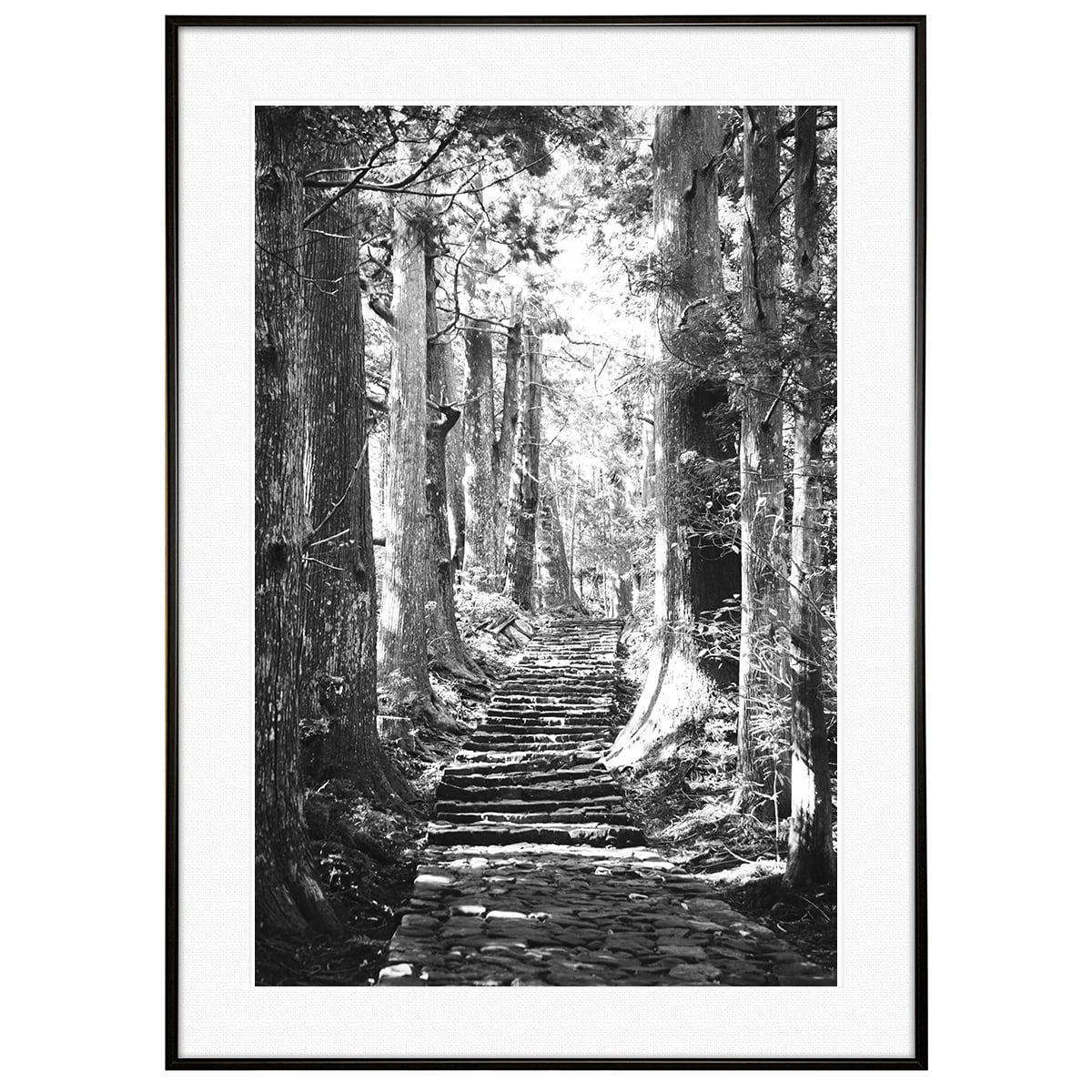 日本写真 紀伊半島南部 熊野古道 インテリア モノクロアートポスター