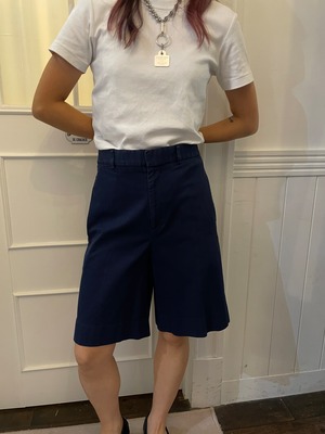 RALPH LAURENT / Vintage simple navy half Pants  (O)
