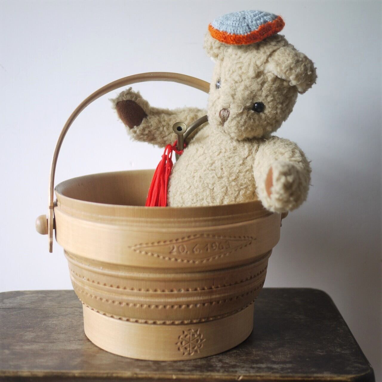 ミルクバケツ木桶 アルペン フォークアート スイス