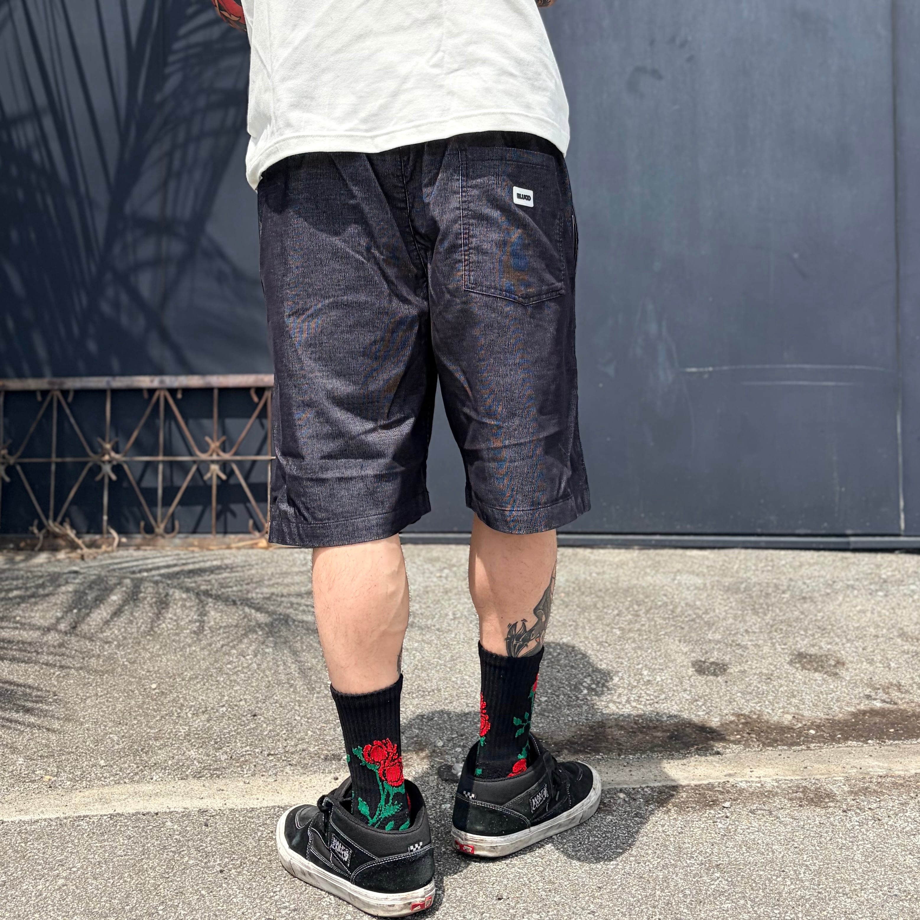 ブルコ bluco ショートパンツ　ブラック　L 新品 BLUCO ストレッチ サマーコーデュロイ イージーショーツ メンズ ブルコ