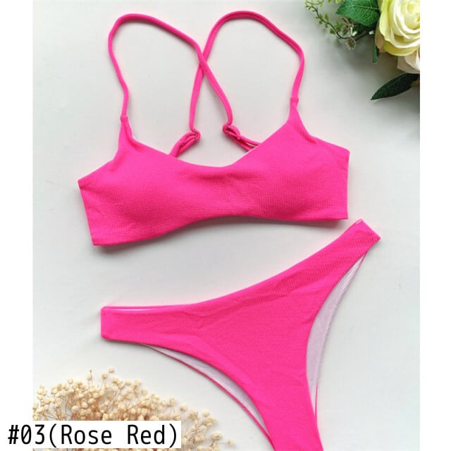 送料無料 GNIMセクシーバンドー水着女性2ピースマイクロビキニセット