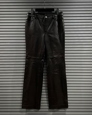 【X vintage】Straight Silhouette Vintage Leather Pants