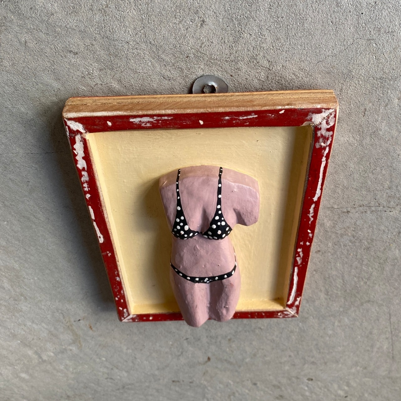 フォークアート OA 壁掛け 額縁 ビキニ