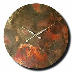 インテリア　メタルクロック Oversized Copper Rustic Round Decorative Wall Clock 24-inch