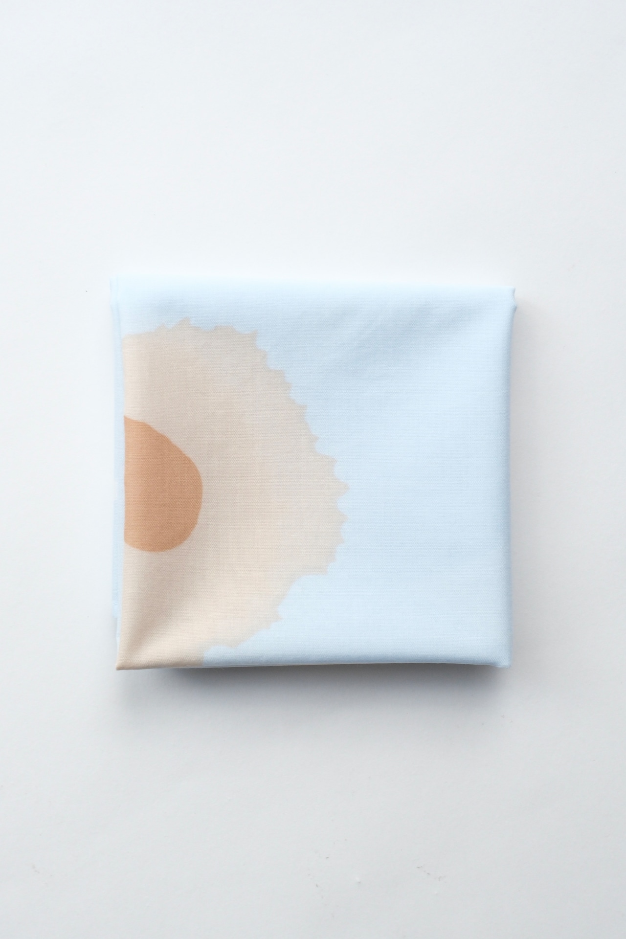 Soft blue Unikko square cotton scarf