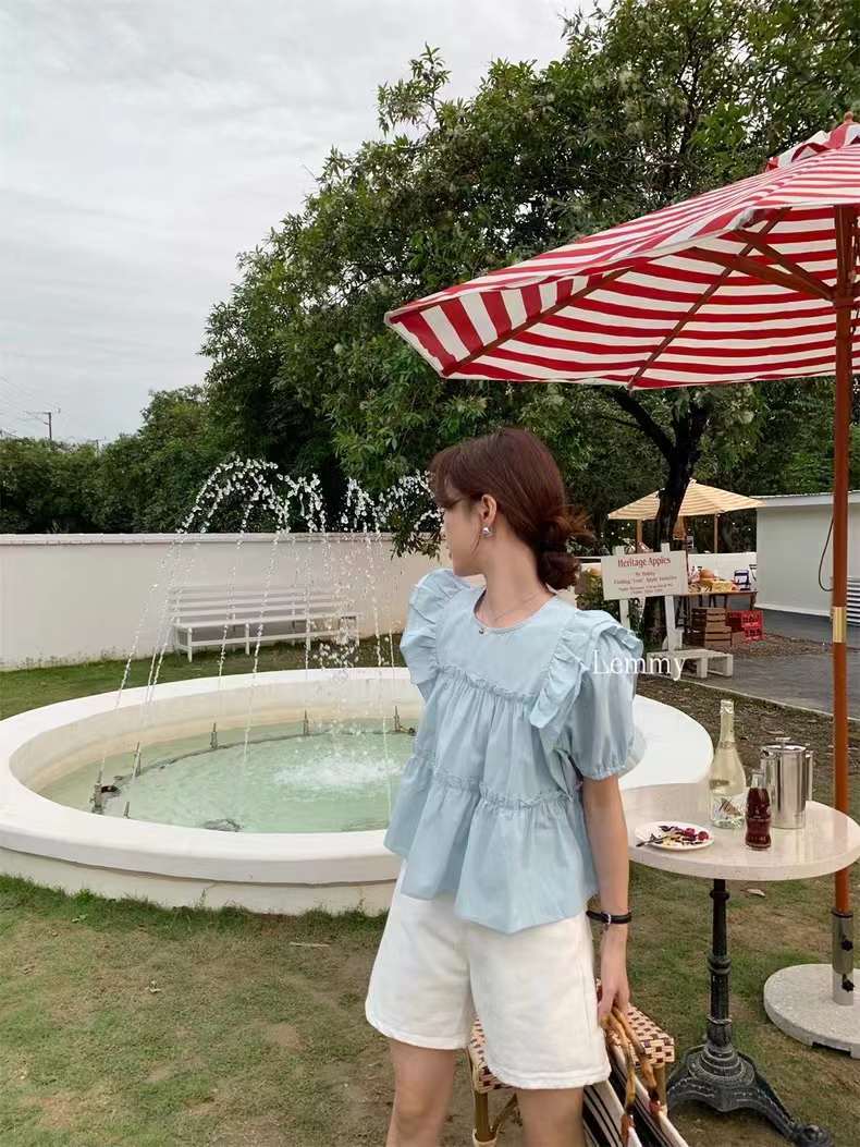 フリルブラウス　AJ22103-9955