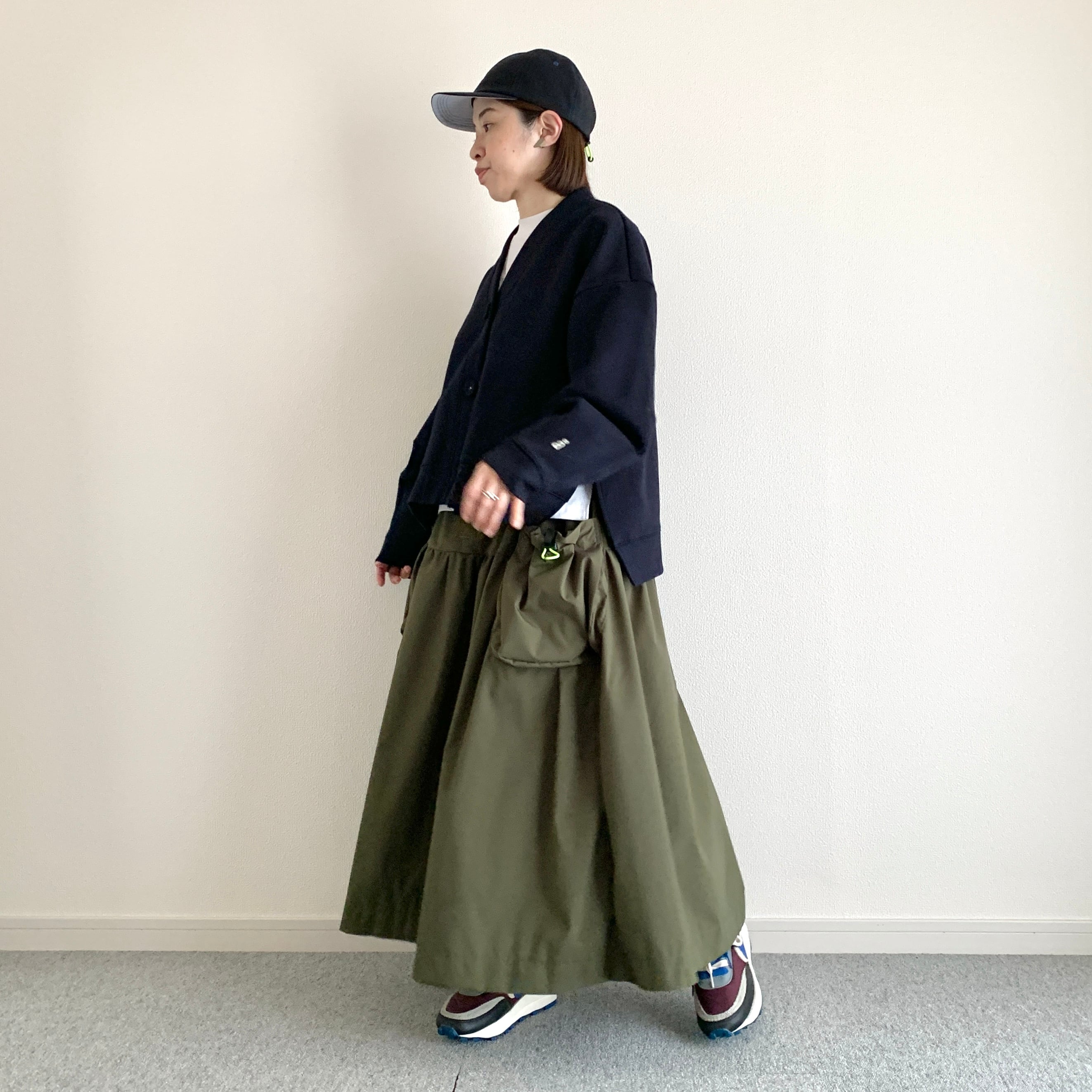 nancoinancoi solotex pocket skirt / khaki | portsidelaboratory STORE