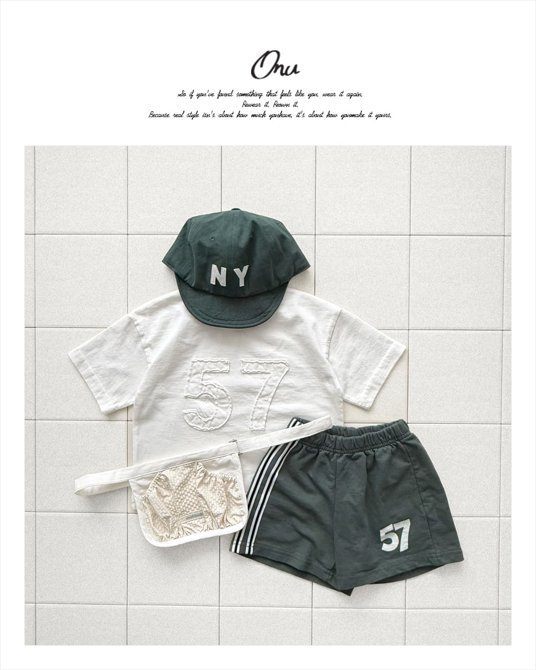 number patch tee【onu】※6月上旬〜6月中旬発送予定 | UNEM.BEBE